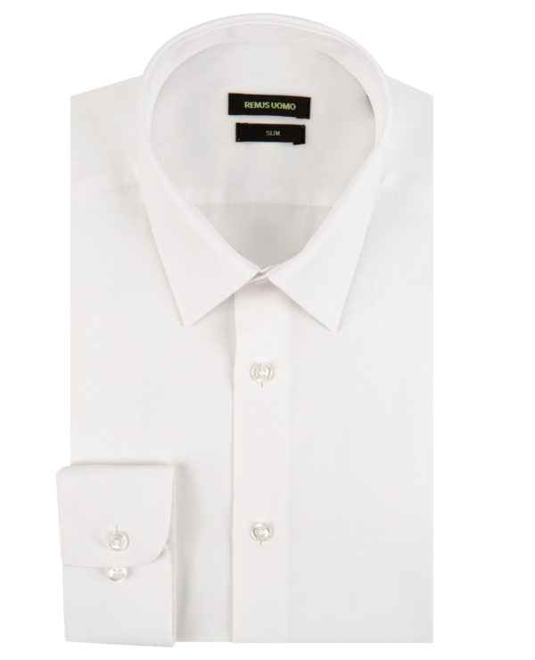 Remus Uomo Slim Fit White Formal Shirt