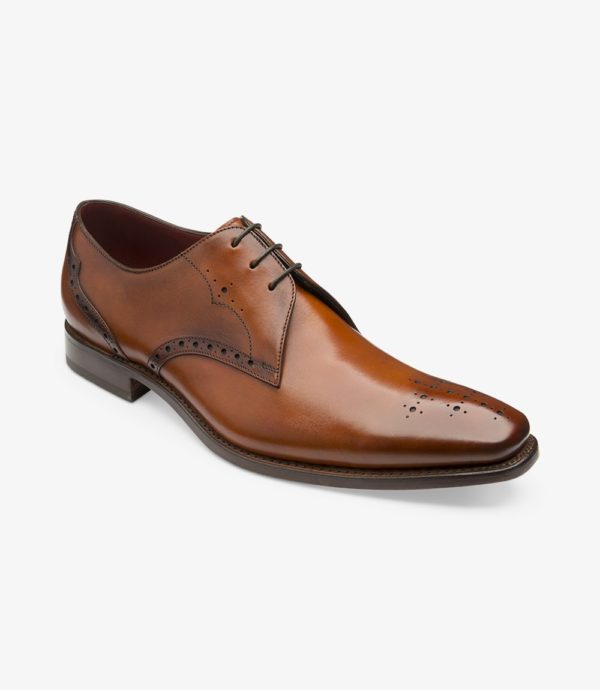 Loake Hand Painted Derby Chestnut Shoe