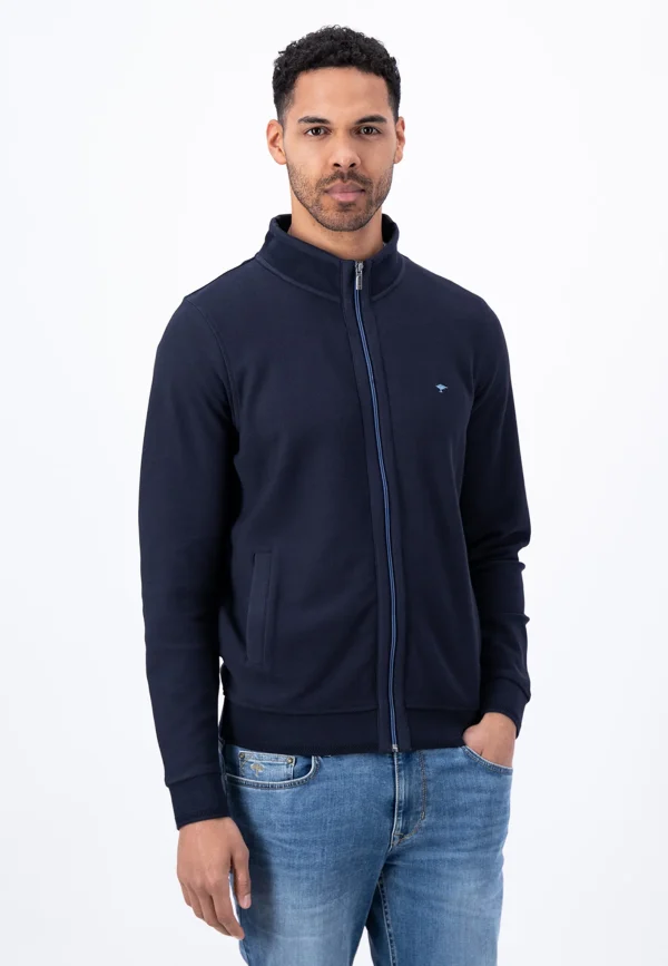 Fynch-Hatton Cotton Twill Cardigan Navy