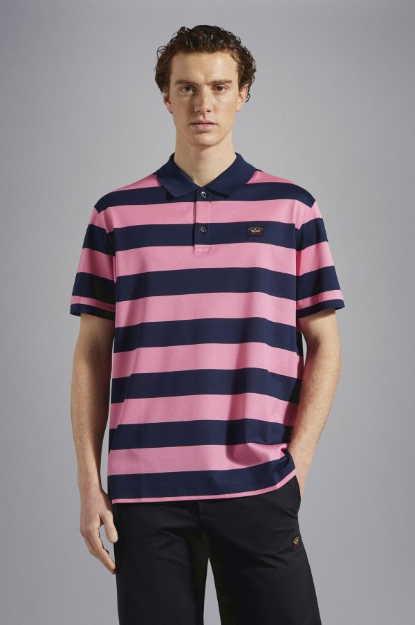 Paul & Shark Erkek Polo Pink Stripe